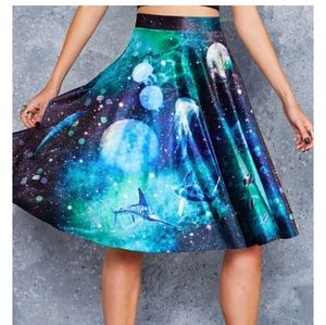 NWT GALACTIC OCEAN VELVET MIDI SKIRT